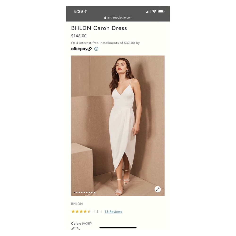Bridesmaid/ Bride dress Anthropologie size 12